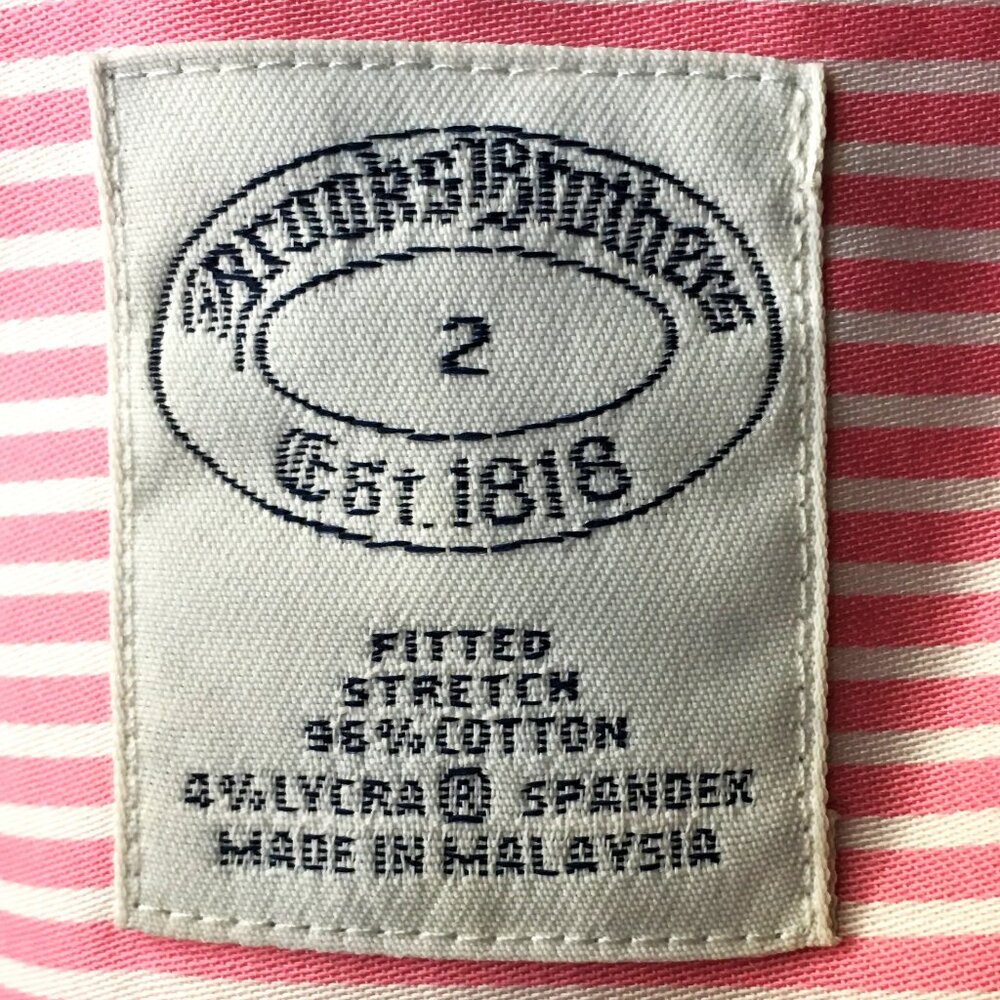 ๐ ๐๐๐๐๐๐ ๐๐๐๐๐๐๐๐ ๐ French Cuff Blouse Pink/White Stripe NEW!! - Picture 7 of 11